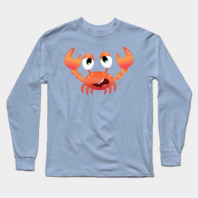 Funny Crab T-Shirt Long Sleeve T-Shirt by OneGuy